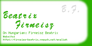 beatrix firneisz business card